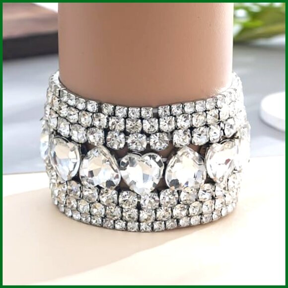 7PCS Stackable Tennis Bracelets Set with Sparkling Rhinestones - Picture 2 of 5